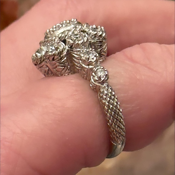 Judith Ripka CZ sterling silver ring - Picture 6 of 7